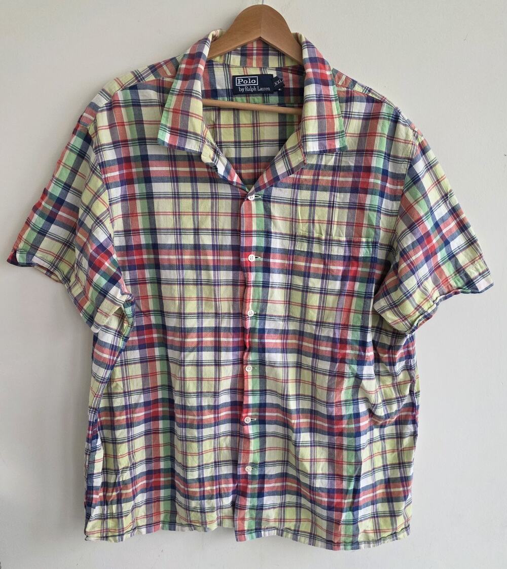 Polo by Ralph Lauren Plaid Button-up Short Sleeve Shirt Size XXL
